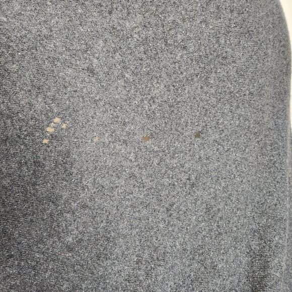 Portolano Womens Gray Shawl Cashmere Silk Wool Blend Flaws - Picture 7 of 9